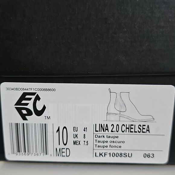 NWT Kenneth New York, Cole Lina 2.0 Chelsea Boot, Dark Taupe, Size 10 - Picture 7 of 8